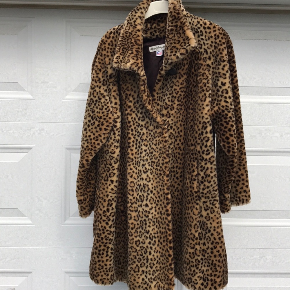 Vintage Faux Fur Coat by Norm Thompson - XL
